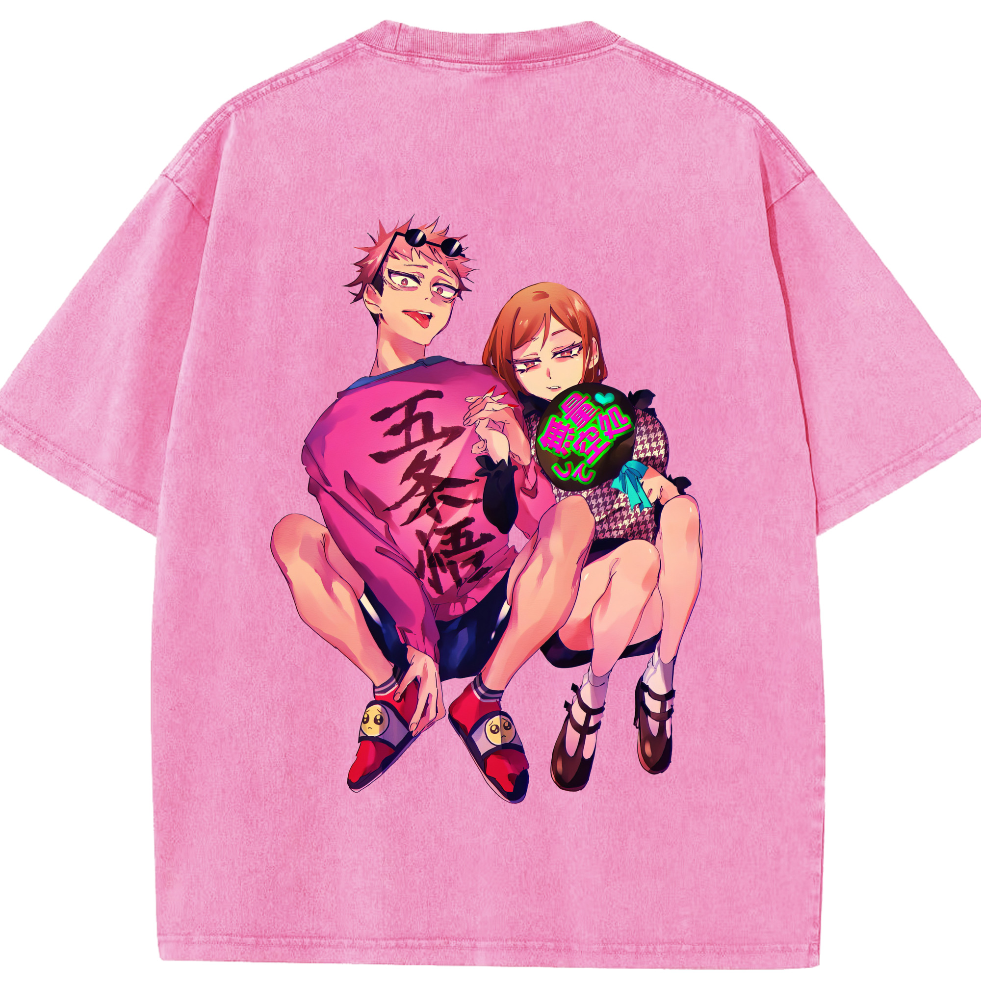 （画像用） 呪術廻戦 Jujutsu Kaisen 綿100% ヴィンテージ風 半袖Tシャツ（背面プリント）